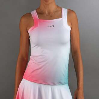 Breeze Tanktop Dames-Neonroze,Wit - L