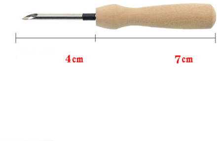 Breien Borduren Pen Weven Vilten Craft Punch Naald Threader Houten Handvat Diy Tool Naaien Accessoires 3.5mm