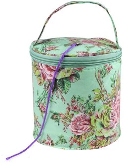 Breien Garen Haak Ronde Opbergtas Breien Naalden Garen Tote Organizer Diy Craft Wollen Mand Naaien Tool Bag peony