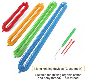 Breien Machine Naaien Materiaal Accessoires Loom Handwerken Kit Tools Circulaire Te Breien Weven Handgemaakte Sjaal Sok Hechtdraad Diy 4 lang dense teeth