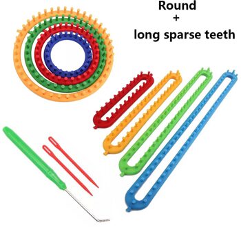 Breien Machine Naaien Materiaal Accessoires Loom Handwerken Kit Tools Circulaire Te Breien Weven Handgemaakte Sjaal Sok Hechtdraad Diy ronde en sparse