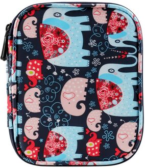 Breien Naald Haak Opbergtas Draagbare Reizen Oxford Gedrukt Organizer Case Bag Met Web Pocket Voor Haak Tool