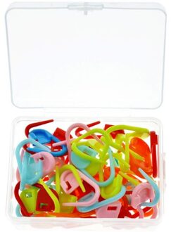 Breien Stitch Counte Haak Locking Stitch Markers Mix Multi-Gekleurde Stitch Naald Clip Veiligheidsspelden Voor Breien Aankomst 50stk