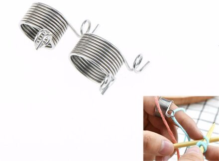 Breien Vingerhoed Lente Gidsen Gevlochten Knuckle Assistent Jacquard Breien Naald Metalen Garen Gids Vingerhoed Naaien Accessoires kleine maat