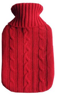 Breien Warm Water Fles Cover, Water Fles Cover, Geschikt Voor 2000 Ml Warm Water Fles, anti-Brandwonden, Blijvende Warmte rood