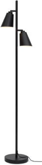 Bremen Vloerlamp - 2-kap - Zwart