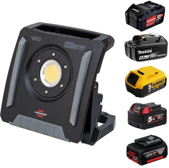 Brennenstuhl 1173140400 | Multi Batterij LED Bouwlamp | 4000 MA | 4500 lm | IP65 | Zonder accu - 1173140400