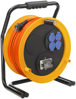 Brennenstuhl Brobusta FI IP44 kabelhaspel voor nijverheid/bouw | 25m | H07RN-F 3G2,5 FR - 1311254