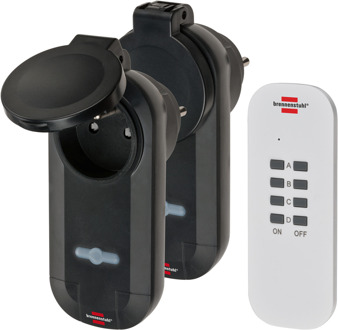 Brennenstuhl Comfort-Line Radiografisch bediende schakelaarset | RC CE1 0201 | IP 44 FR - 1507031