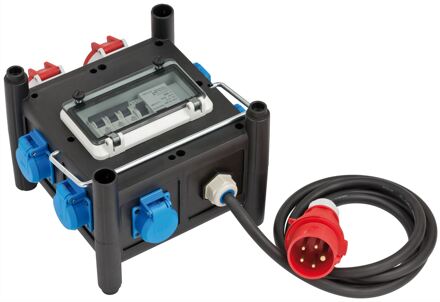 Brennenstuhl Compacte rubberen stroomverdeler BSV 3 FI/16 2 IP44 2m H07RN-F 5G2,5 - 2xCEE16A, 5x230V