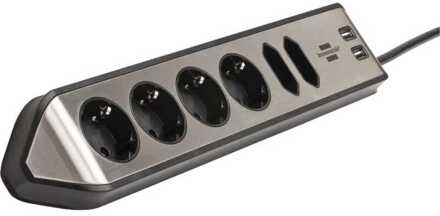 Brennenstuhl estilo hoekstopcontact 4-voudig Stekkerdoos