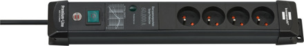 Brennenstuhl Premium-Line 60.000A Extension Lead With Surge Protection 4-Way Black 3M H05Vv-F 3G1,5 *Be* - 1951144400
