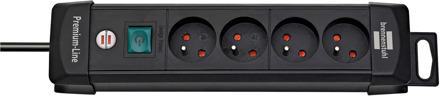 Brennenstuhl Premium-Line stekkerdoos | 4-voudig | Zwart | 1,8m H05VV-F 3G1,5 | FR/BE - 1951144100