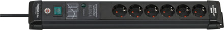 Brennenstuhl Premium-Line | ÜSS | 6 voudig | zwart | *DE* 60kA/Filter | 5m | H05VV-F3G1,5 1951160402