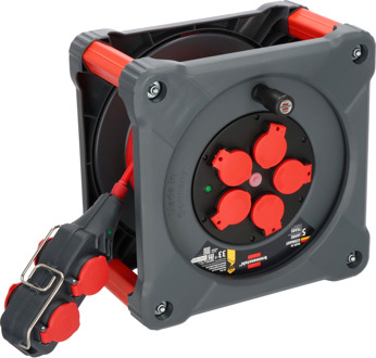 Brennenstuhl Professional Bouwplaats kabelhaspel met Powerblock | KC 3210 5 | IP44 | 33+5m | H07BQ-F3G2.5 - 9212380210