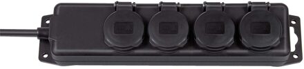 Brennenstuhl Stopcontactverdeler IP44 4-voudig zwart 2m H07RN-F 3G1,5 | 1 stuks - BN-1159964 BN-1159964