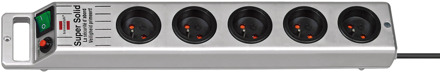 Brennenstuhl Super-Solid-Line stekkerdoos | 5-voudig | Zilver | 2,5m H05VV-F 3G1,5 | FR - 1153344115