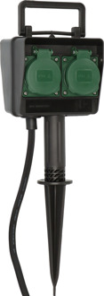 Brennenstuhl Tuincontactdoos met aardspies | IP44 | 4-voudig | 1,5m H07RN-F 3G1,5 | FR - 1154444