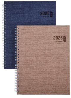 Brepols agenda 2026 ecotiming kazar spiraal, 1 week op 2 pagina's, assorti