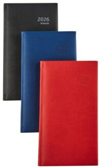 Brepols agenda 2026 optivision pocket classica, 1 week per 2 pagina's, assorti