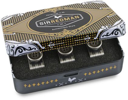 Bretelknopen Antiek Zilver