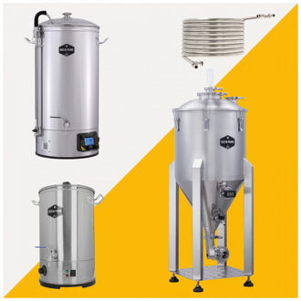 Brew Monk® Mega Deal: Brew Monk B50 wifi & C60 conisch gistingsvat & Counterflow chiller & spoelwaterverwarmer