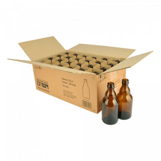 Brewferm® Steini 24 bierflessen 33 cl in handige doos - bierflesjes - steinie - bottelen 8 liter