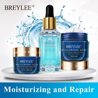 BREYLEE Hyaluronic Acid Face Care Set Cream Mask Face Serum Eye Cream Whitening Moisturizing Improve Dryness Rough Repaire Skin