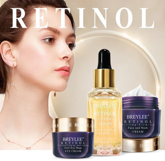 BREYLEE Retinol Set Face Serum Essence Eye Cream Facial Cream Mask Anti Aging Firming Remove Fine Line Wrinkle Tighten Skin Care