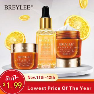 BREYLEE Vitamin C Whitening Set Face Cream Mask Freckles Fade Spots Melanin Eye Remove Dark Circles Unisex Skin Care products