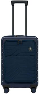 Bric&apos;s Bric's Ulisse Cabin Trolley 55 Expandable Pocket ocean blue hardcase koffer Blauw - H 55 x B 37 x D 28 cm