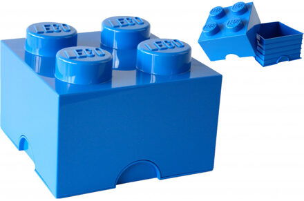 Brick 4 opbergbox - blauw