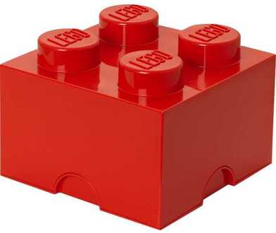 Brick 4 opbergbox - rood