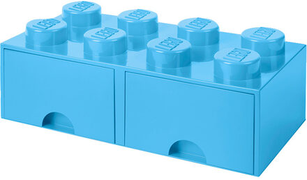 Brick 8 Opbergbox Met Lade - Lichtblauw