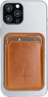 Brida Lederen Magsafe (magnetische) cardholder / pasjeshouder - iPhone 12 Serie - Cognac