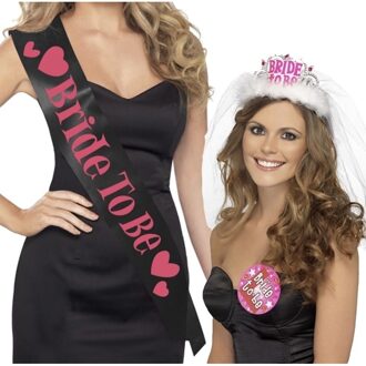 Bride to Be sjerp voor de bruid zwart