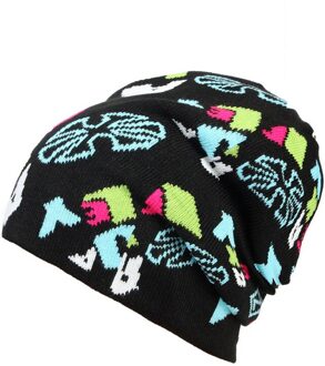 Brief Afdrukken Winter Hoeden Voor Vrouwen & Mannen Gebreide Beanie Caps Mode Warm Hip Hop Ski Skull Mutsen Meisjes Zwart