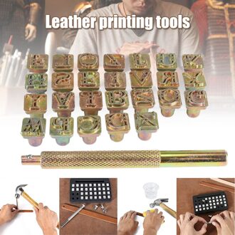 Brief Postzegels Punch Gereedschap Set Voor Lederen Ambachten Ponsen Gereedschap A-Z Alfabet Hoofdletters Stamp Tool Leer Afdrukken Tool Th