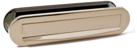 Briefplaat Combinatie Ovaal Pvd Messing - 91378014