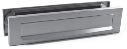 Briefplaat Combinatie Rechthoek Mat Chroom - 91182017