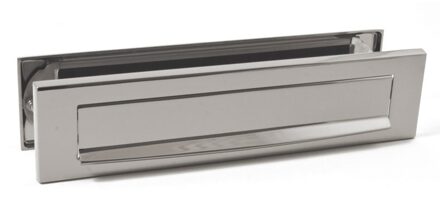 Briefplaat Combinatie Rechthoek Pvd Glans Nikkel - 95182016