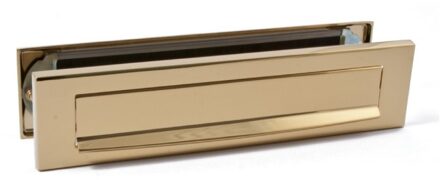 Briefplaat Combinatie Rechthoek Pvd Messing - 91182014