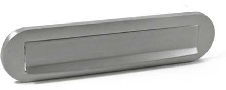 Briefplaat Ronald chroom mat