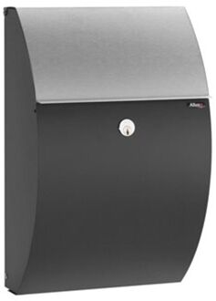 Brievenbus Allux 7000 - Zwart/Roestvaststalen klep