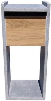 Brievenbus Staande Brievenbus Everest Woodlook - Natuursteen - Blauw - 40,5x100x32cm