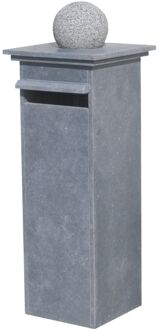 Brievenbus Staande Brievenbus La Coruna - Natuursteen - Blauwe Hardsteen - 32x115x32cm