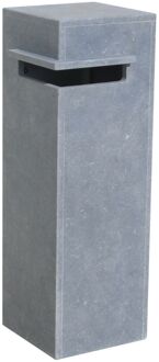 Brievenbus Staande Brievenbus Oliva - Natuursteen - Blauwe Hardsteen - 32x97x32cm