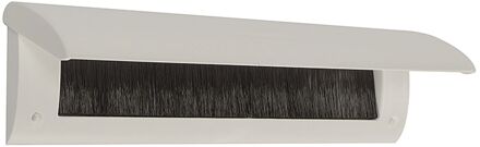 Brievenbusklep + Borstel - Kunststof - Wit - 35x12x2cm