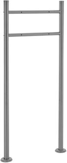 Brievenbusstandaard 120 cm zilver roestvrij staal ML-Design Zilverkleurig