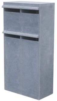 Brievenbusunit Valencia 4box - Natuursteen - Blauwe Hardsteen - 4 Stuks - 62x125x32cm